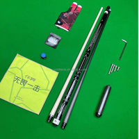 Queue de billard Premium ZENI XM en bois d'érable avec incrustation en fibre de carbone, joint central extensible, poignée en cuir, embouts de 12,2 mm/12,5 mm