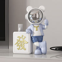 Ornement de rangement en résine, astronaute de dessin animé peint à la main, fabrication directe d'usine, décoration pour la maison et le salon