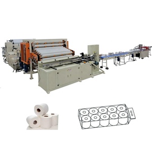 Ligne de production automatique de papier toilette et de serviettes de <span class=keywords><strong>cuisine</strong></span> pour usage domestique, avec moteur à engrenages PLC et pompe - Product Image 1