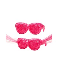 Nouveauté 2026, Jouet à presser anti-stress souple à rebond lent, design tendance et cool, en forme de lunettes rose pailleté Vaseline, pour le marché international