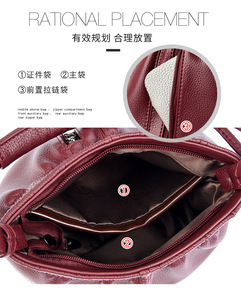 กระเป๋าถือหนังวินเทจขนาดใหญ่สำหรับผู้หญิง กระเป๋าสตางค์ PU กระเป๋าถือแฟชั่นเรียบง่ายสำหรับสุภาพสตรี - Product Image 2