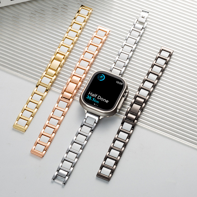 New Stainless Steel Smart Watch Straps 42mm 46mm 49mm Bracelet Watch Bands for Apple Watch Series 11 Support Customized Logo