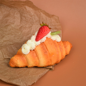 1pc, PU ,6.57inch High Simulation Croissant Bread, Fake European Soda Bread, Food <b>Toys</b> ,Model Window Display Decor - Product Image 6