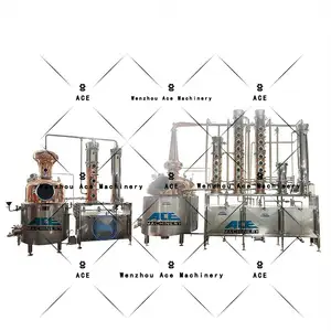 Chaudière en cuivre de 200l-500l avec distillateur de café, Machine à café distillé, pour le Gin, le whisky, les imitations, la colonne de Moonshine