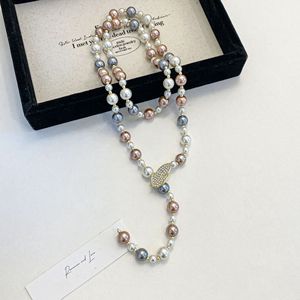 Luxury <b>Long</b> Pearl <b>Necklace</b> AAA Grade Feather Design Silver Color Everyday Wear Women's Jewelry Accessory - Product Image 2