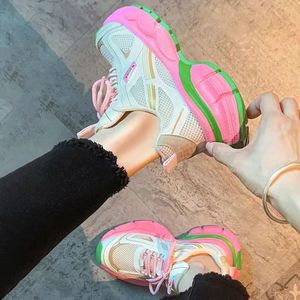 Nuove <span class=keywords><strong>Sneakers</strong></span> Chunky da <span class=keywords><strong>Donna</strong></span> Estate 2025, Colore Caramella Super Popolari, Suola Spessa, Versatili e Casual - Product Image 3