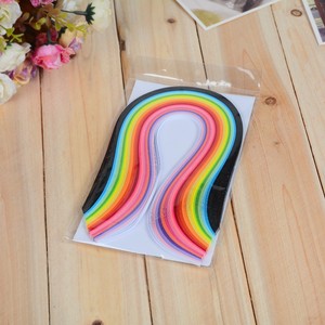 Kit de papier pour <span class=keywords><strong>quilling</strong></span> de 260 bandes de 39 cm de long, 26 couleurs mélangées arc-en-ciel, pour les arts et l'artisanat - Product Image 4