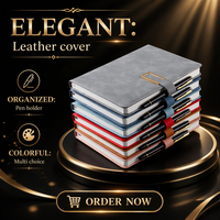 Carnet A5 à boucle en U, couverture en polyuréthane, personnalisable, pour enregistrement de réunions, bloc-notes minimaliste pour bureau, épaissi