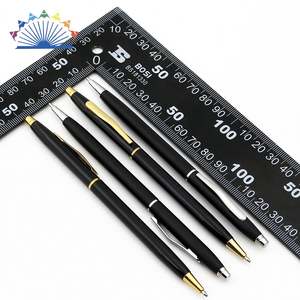 Stylo bille métallique torsadé fin personnalisé pour hôtel - Product Image 6