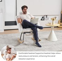 Appui-tête réglable Repose-pieds Fauteuil berçant inclinable pour salons chambre à coucher