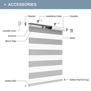 SAMADHI Zebra Window Blind Home Smart Electric Roller Blinds Customizable <b>Blackout</b> Motorised <b>Curtains</b> - Product Image 4