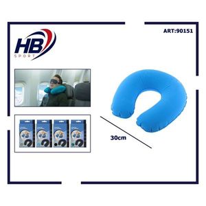 Almohada inflable para el cuello HB Sport de 30 cm, soporte de viaje para usar en aviones - Product Image 3