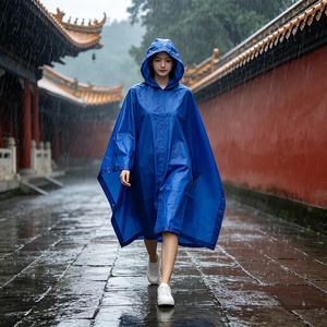 Impermeable de PVC Azul Grueso para Adultos, Traje de Lluvia Reutilizable Resistente para Trabajo al Aire Libre en Lluvia Intensa - Product Image 5