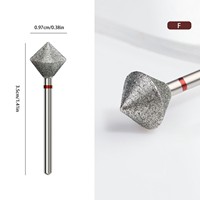1 pièce Fraise diamantée rotative pour manucure, prétraitement et nettoyage des cuticules, 3/32 pouces, accessoire pour ponceuse à ongles