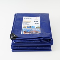 Bâche en PE robuste, imperméable, avec œillets antirouille pour camion, remorque, bateau, stockage extérieur, boîte de 12 pièces