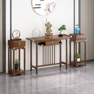 Chinese Style <b>Console</b> <b>Table</b> Wood Storage Entryway Altar <b>Table</b> Home Use <b>Narrow</b> Cabinet - Product Image 4