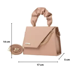 Bolso Bandolera Baia para Mujer de Fana, 17x5x14 cm, Cierre de Cremallera, Impermeable, PU Poliéster, Detalle de Cadena con Letras, Invierno, a la Moda - Product Image 1