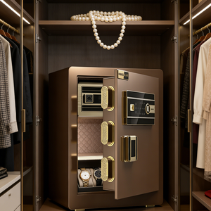 Cassaforte F6-45 in Acciaio con Serratura a Impronta Digitale e Password, Opzione con Chiave, per Casa, Hotel, Banca, Ospedale, Scuola - Product Image 6