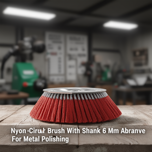 Nylon Circular <b>Brush</b> With Shank 6 Mm Abrasive For Metal Polishing - Product Image 3