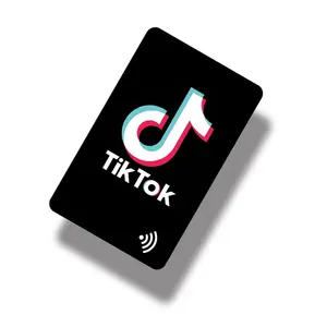 Factory TikTok Review Cards Google Review PVC NFC Tap Nfc Social RFID Business Cards