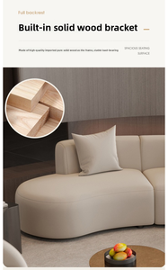 Bộ bàn ghế <span class=keywords><strong>sofa</strong></span> và bàn cà phê góc cong ở sảnh khách sạn kiểu Pháp, phòng chờ câu lạc bộ công ty, phòng tiếp tân, tủ kinh doanh, phòng khách - Product Image 5