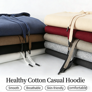 Felpa con Cappuccio a Doppio Strato da 320g per Uomo, Stile Casual e Ampio, con Scritta Stampata, Adatta per Abbigliamento da Lavoro - Product Image 3