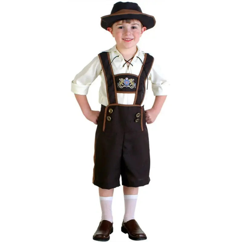 XS-XL Kids Oktoberfest Kostuum Duits Bavarian Bier Festival Kostuum Voor Kinderen Jongen Cosplay Halloween Carnaval Party Set