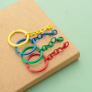 Xifeng DIY kẹo màu Keyring nối Baking sơn tôm hùm Khóa chia Keychain kim loại móc chìa khóa Phụ Kiện Vòng - Product Image 3