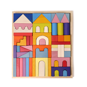 Blocs <span class=keywords><strong>de</strong></span> construction géométriques <span class=keywords><strong>de</strong></span> style nordique, grands, quatre é<span class=keywords><strong>l</strong></span>éments, <span class=keywords><strong>en</strong></span> bois, empilables <span class=keywords><strong>arc</strong></span>-<span class=keywords><strong>en</strong></span>-<span class=keywords><strong>ciel</strong></span>, jouets <span class=keywords><strong>en</strong></span> bois Grimms Montessori pour tout-petits - Product Image 4