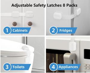 Tùy chỉnh đầy màu sắc 55-Piece bé an toàn tủ khóa thiết lập đa Sử dụng nhựa cần thiết cho childproofing ngăn kéo góc - Product Image 3