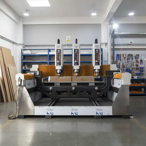 Routeur CNC à trois têtes JK-9010 pour la gravure sur pierre, granit et <span class=keywords><strong>marbre</strong></span>, contrôlé par PLC, moteur à engrenages, refroidissement par eau, puissance 5,5 kW, 3200 mm - Product Image 3