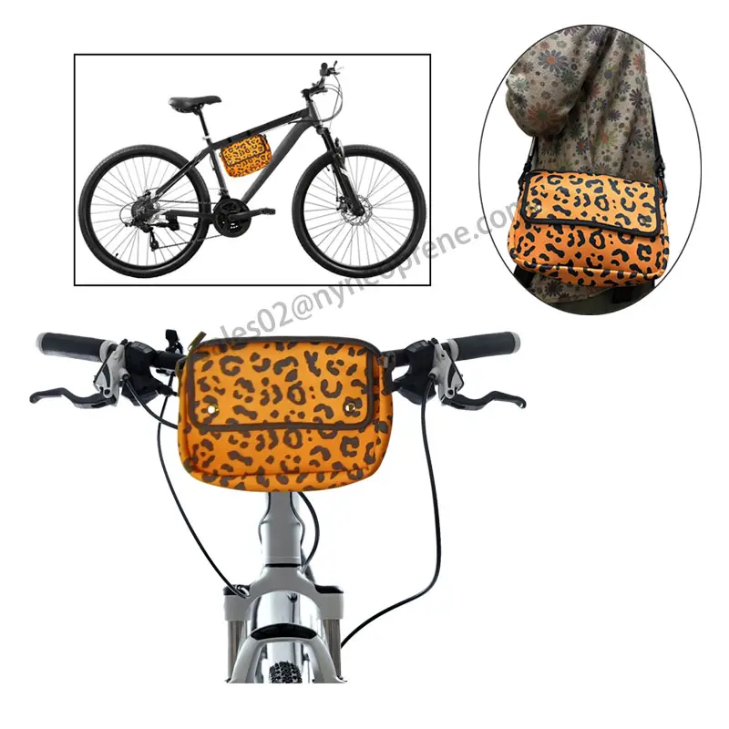 Functional Crossbody Bag Bicycle Cycling Storage Zipper Pouch Handlebar Bags Neoprene Front Pouch Saddle Bag for Bikes
