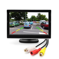 Hot Koop 5 Inch Auto Monitor Tft Kleuren Lcd Hd Digitale 16:9 800*480 Scherm 2 Weg Video-ingang voor Reverse Achteruitrijcamera