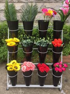 Hot Koop Bloem Emmer Display Stand, Groothandel Bloem Stand 12 Potten Voor Verse Cut Stengels En Boeketten - Product Image 6