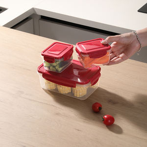 Zhanggong 3 uds contenedores de cocina apilables a prueba de fugas contenedor de almacenamiento de alimentos de plástico hermético para almacenamiento de carne, frutas y verduras - Product Image 5