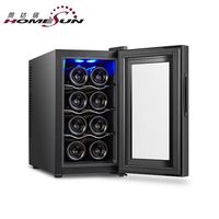 Réfrigérateur à vin thermoélectrique horizontal intégré de la série complète 25L 8 bouteilles Mini réfrigérateurs à vin rouge Refroidisseur avec approbation CE