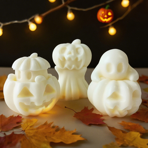 J-5301 Cross-border Ghost Aromatherapy <b>Candle</b> <b>Mold</b> Diy Halloween Pumpkin Ghost Decorations Plaster Ornaments Abrasives - Product Image 2