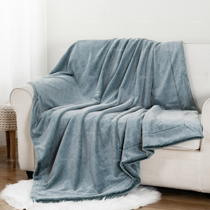 Marshmallow Luxe Reversible Peso pesado Doble capa Manta <span class=keywords><strong>de</strong></span> tiro <span class=keywords><strong>de</strong></span> piel sintética suave 60 pulgadas x 80 pulgadas Carbón <span class=keywords><strong>Charlie</strong></span> Queen Tamaño - Product Image 6