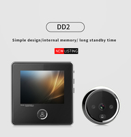 Vidéophone intelligent Wi-Fi pour appartement, avec écran couleur TFT LCD 2,8 pouces, vision nocturne HD, caméra de sécurité, grand angle 120 degrés, noir