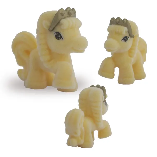 Sorpresa caramella giocattolo con action figure floccante cavallo giocattolo