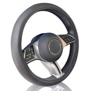 Copri volante per auto antiscivolo antiscivolo da 37-39cm in pelle e materiale in PU - Product Image 1