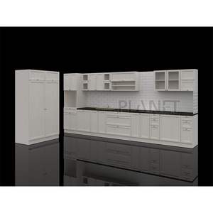 Планета Современная Белая кухня легко очищается HPL ламинат тушки сбивать кухонные шкафы - Product Image 5