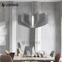 Abat-jour suspendu combiné en fibre de polyester acoustique décorative et insonorisante pour plafond, design créatif