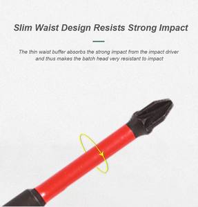 10-Pack Ph2 Impact Magnetische Karabijnhaak Schroevendraaierbits S2 Stalen 1/4 "Hex Schacht Voor Professioneel En Diy Gebruik - Product Image 3