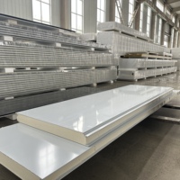 Panneau composite isolant en mousse de polyuréthane de 75 mm de style design contemporain pour entrepôts frigorifiques, entrepôts et hôtels