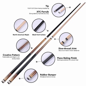 Taco de <span class=keywords><strong>Billar</strong></span> CUPPA de Alta Calidad de 58 Pulgadas con Eje de Arce Canadiense y Punta de 10.5mm/11.5mm para Hogar, Club o <span class=keywords><strong>Bar</strong></span> - Product Image 2