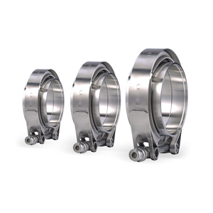 Collier de serrage en <span class=keywords><strong>V</strong></span> pour tuyau d'échappement turbo en acier inoxydable 304, 2, 2.25, 2.5, 3 pouces (51, 63, 76 mm), kits de colliers de serrage en <span class=keywords><strong>V</strong></span> mâle et femelle avec bride - Product Image 1
