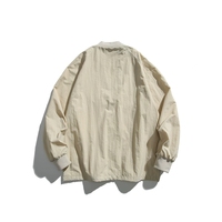 Veste bomber en nylon sur mesure avec logo brodé sur le devant, veste kimono oversize pour homme