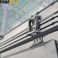 Huntoo Tente de camping pliable en aluminium pour 2-3 personnes, avec toit rigide, pour camping en plein air