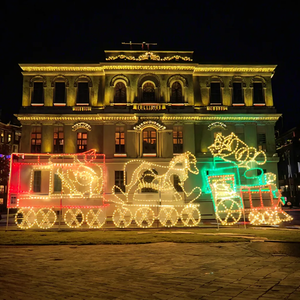 Tùy chỉnh sang trọng <span class=keywords><strong>LED</strong></span> chuỗi Sleigh giáng sinh ánh sáng không thấm nước kỳ nghỉ ngoài trời trang trí cho các bên kim loại món quà giáng sinh - Product Image 5